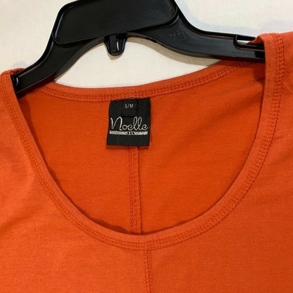 Noelle Womens Sz S M Long SLeeve Rust Burnt Orange - Picture 3 of 6